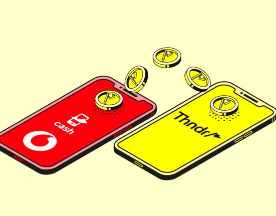 vodafone cash and thndr app screens شاشة تطبيق ثاندر وشاشة محفظة فودافون كاش
