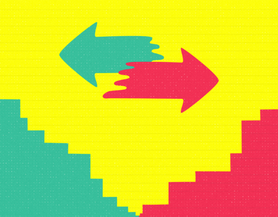 two arrows in green and red colors from the New and improved price depth on Thndr article