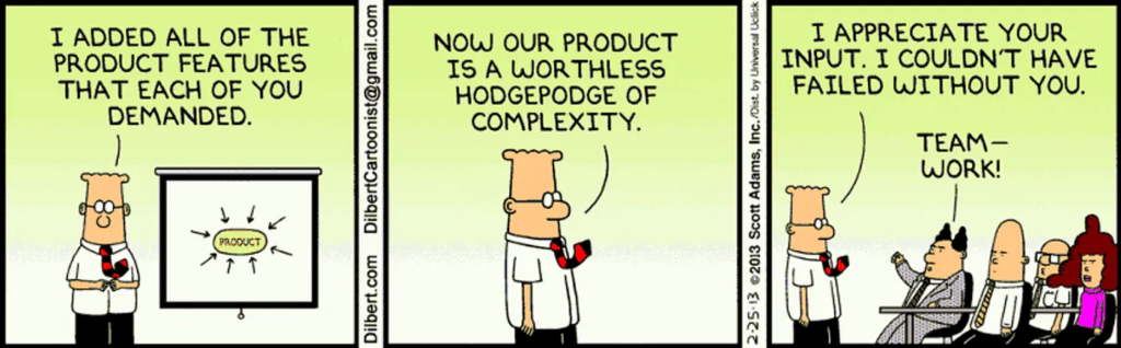 product managers explain something to the team