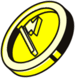 Thndr logo on a gold icon 3 ثاندر لوجو على تصميم عملة ذهبية 3